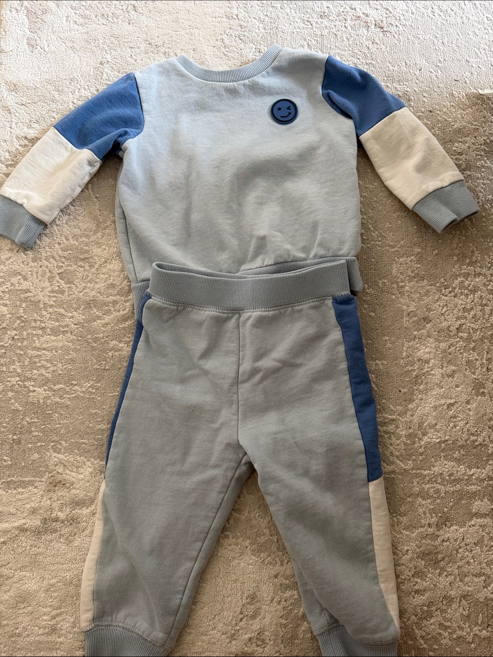 Little Me 18 Months Light Blue Colorblock Toddler Boy Set
